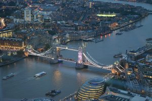 Aerial shot of London