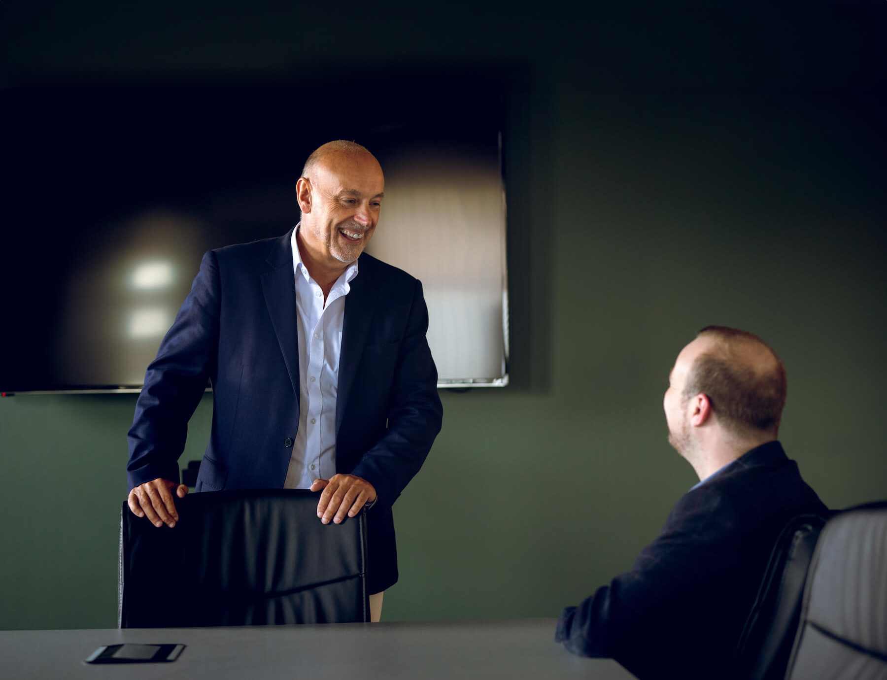 Andrew and Sean in boardroom