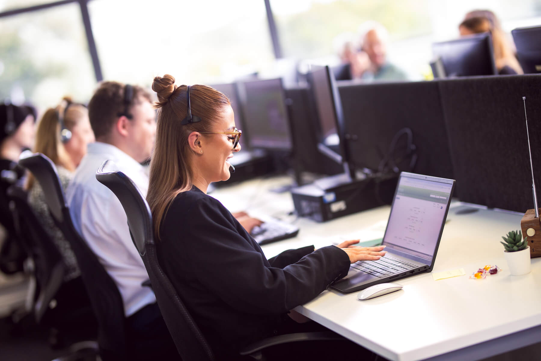 Insight Data employees working hard