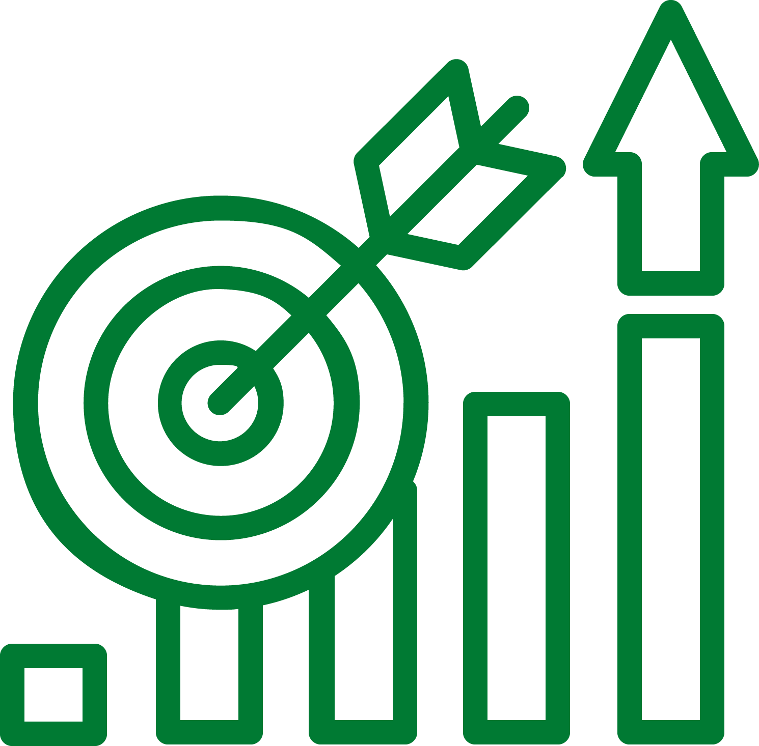 Targeted data graph icon