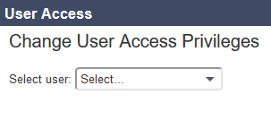 Salestracker Preferences User Access Select