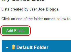 Salestracker - Saved Lists Add Folder
