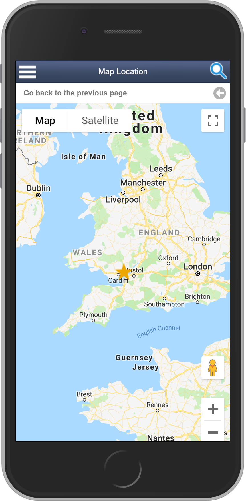 Salestracker Mobile Favourites Map View