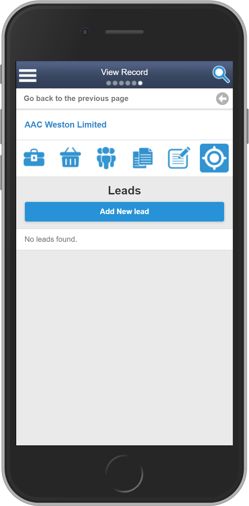 Salestracker Mobile Record View Leads