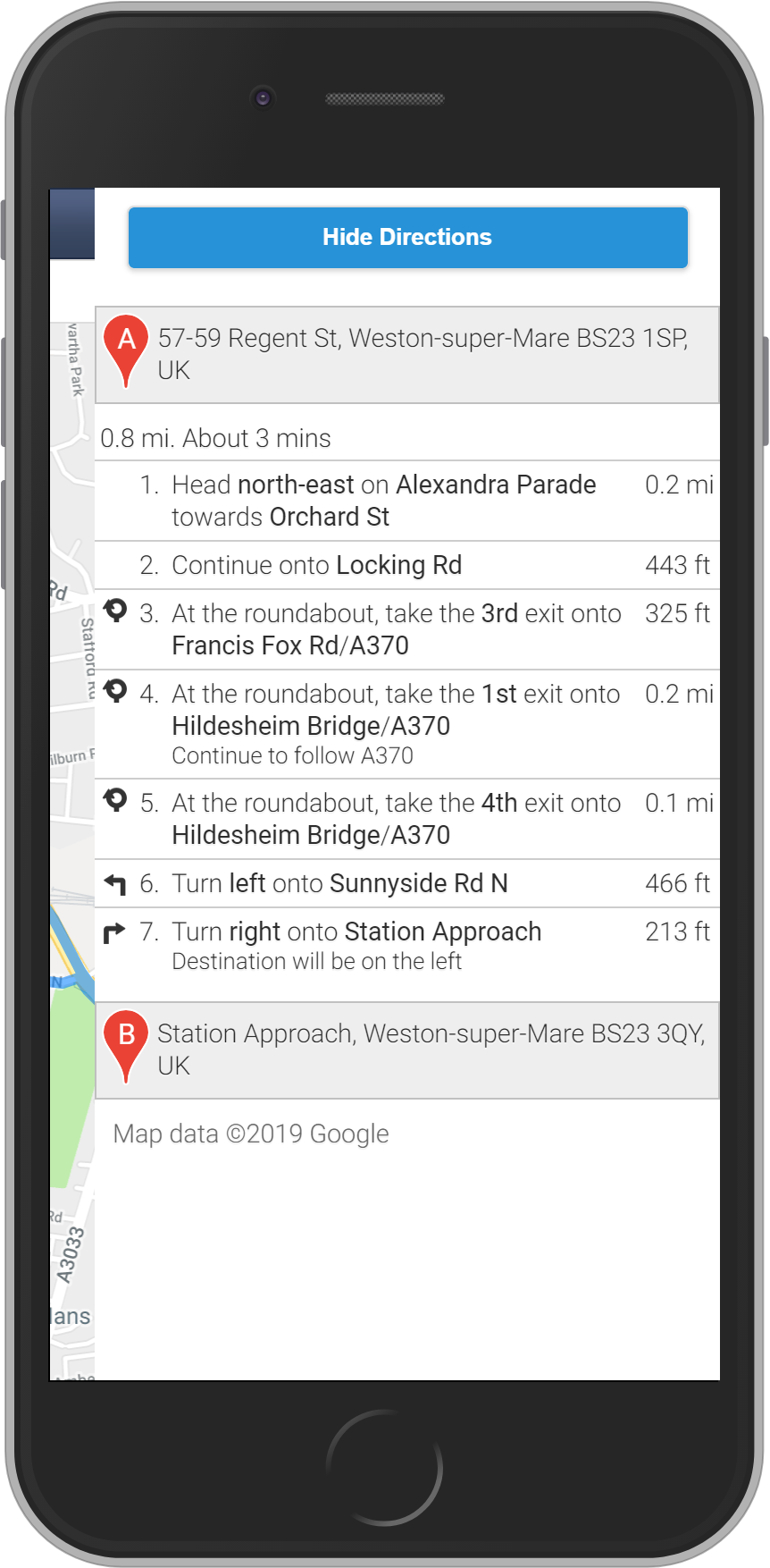 Salestracker Mobile Route Planner Directions