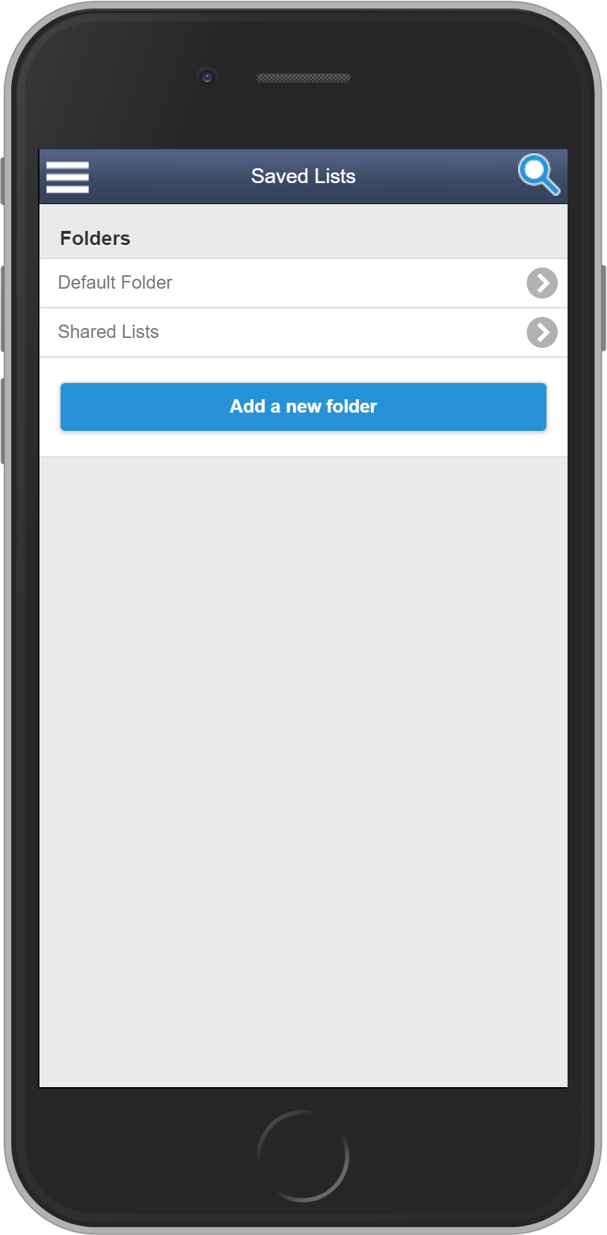 Salestracker Mobile Saved Lists Overview