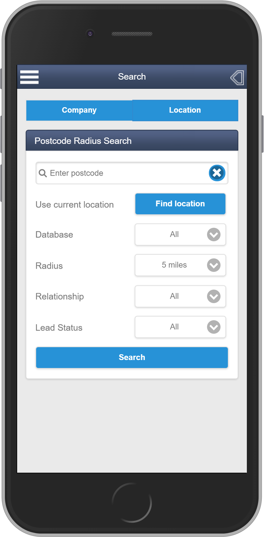 Salestracker Mobile Search Location Based