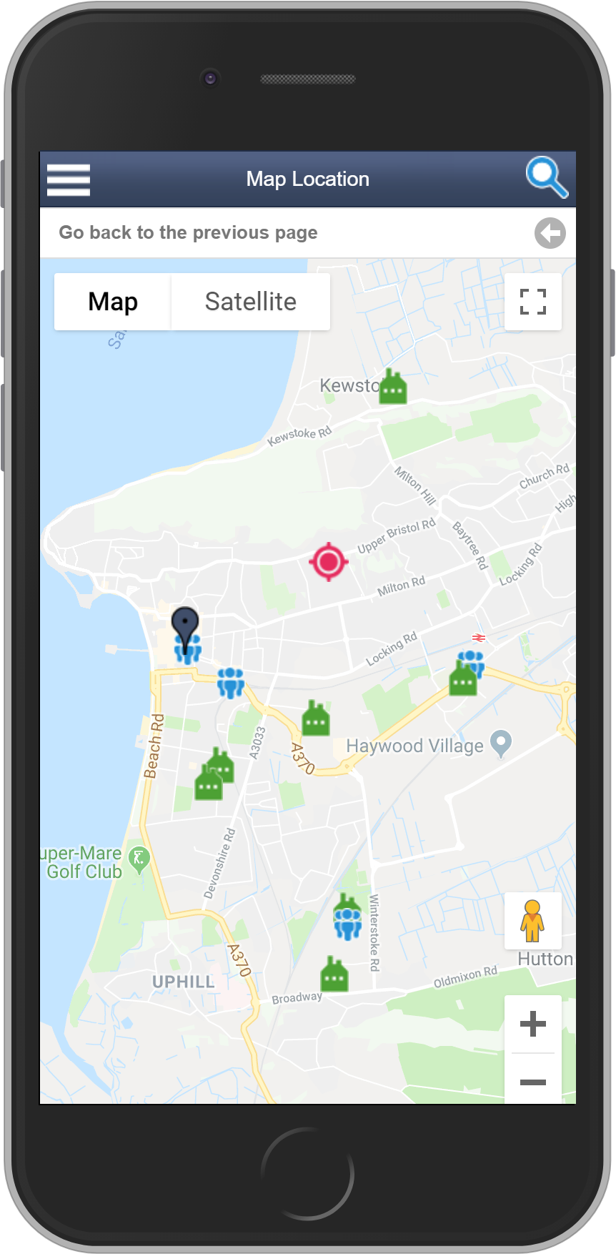 Salestracker Mobile Search Map View