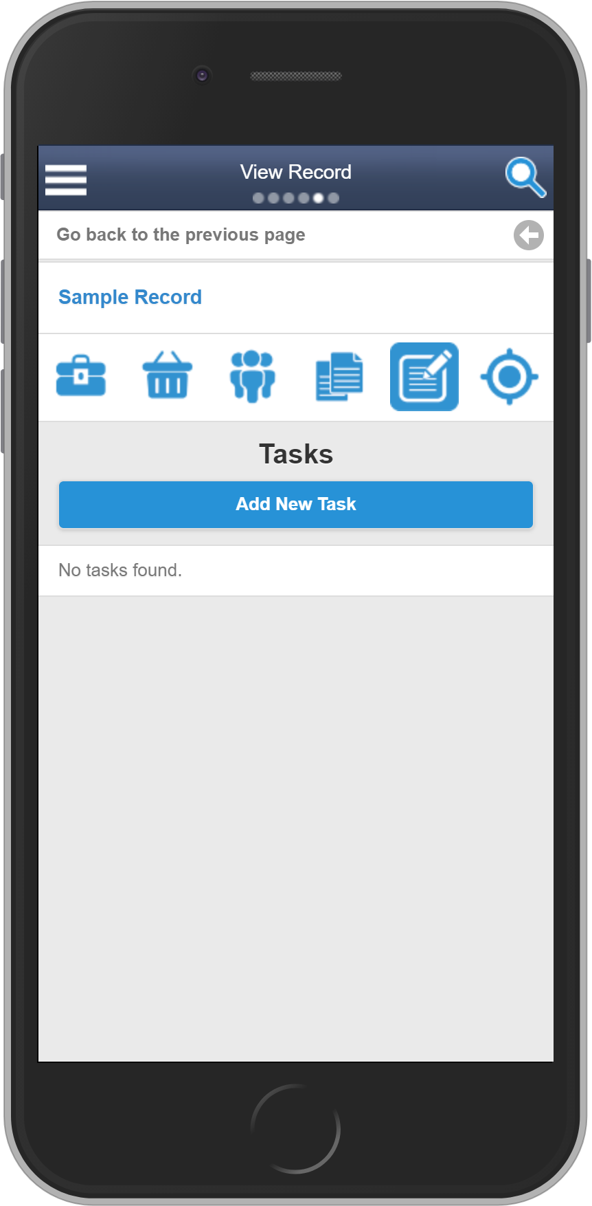Salestracker Mobile Tasks No Tasks