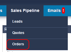 Salestracker - Dashboard Orders Button
