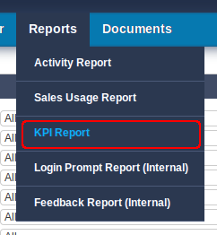 Salestracker - KPI Report Button